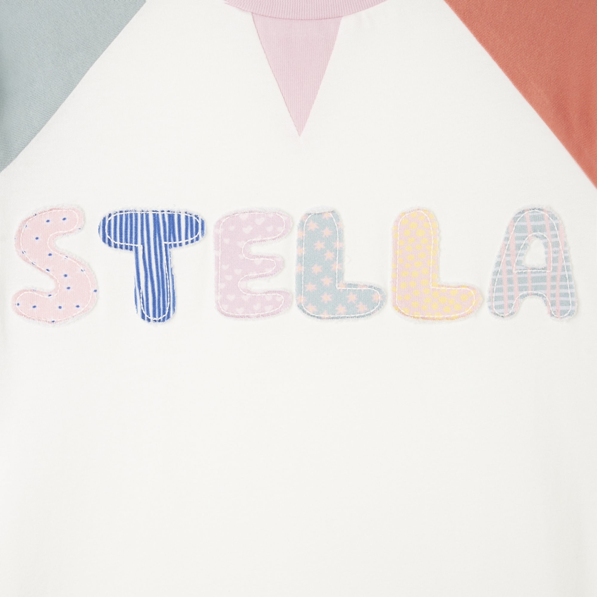 Stella McCartney Kids-Girl Ls T-Shirt With Stella Patches White Pink
