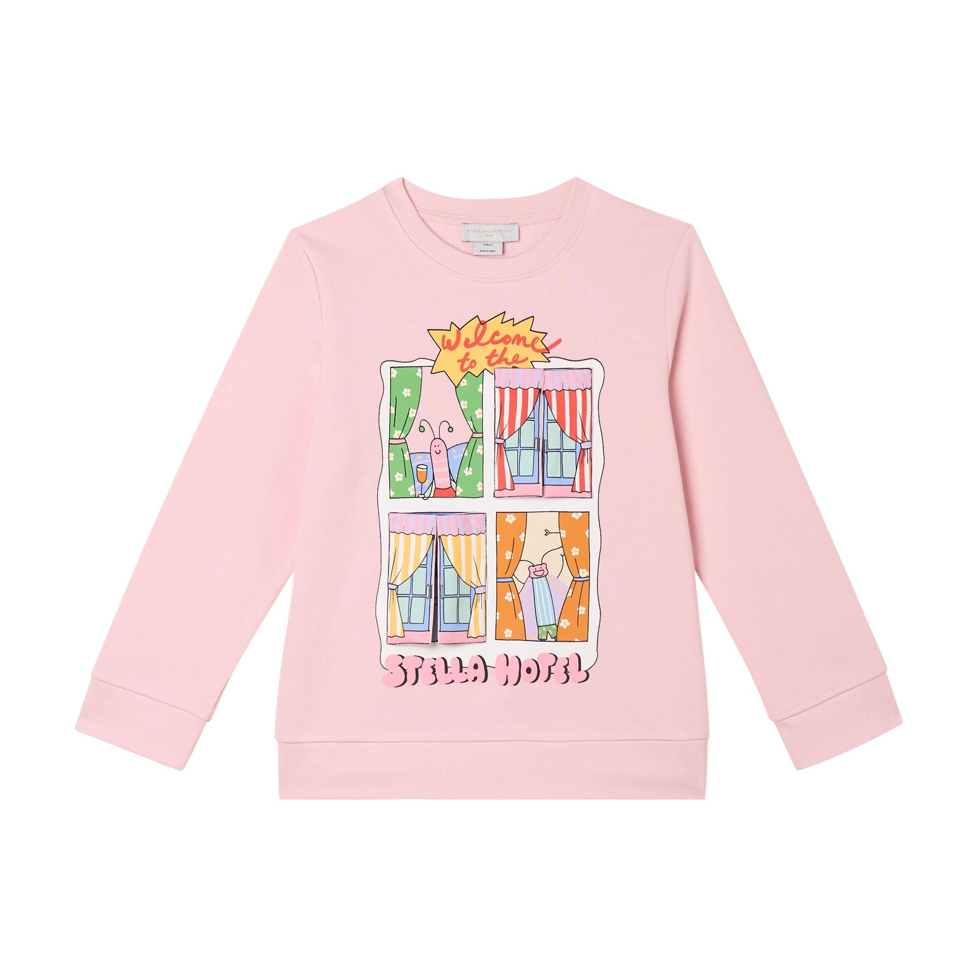 Stella McCartney Kids-Girl Sweatshirt With Stella Hotel Graphic