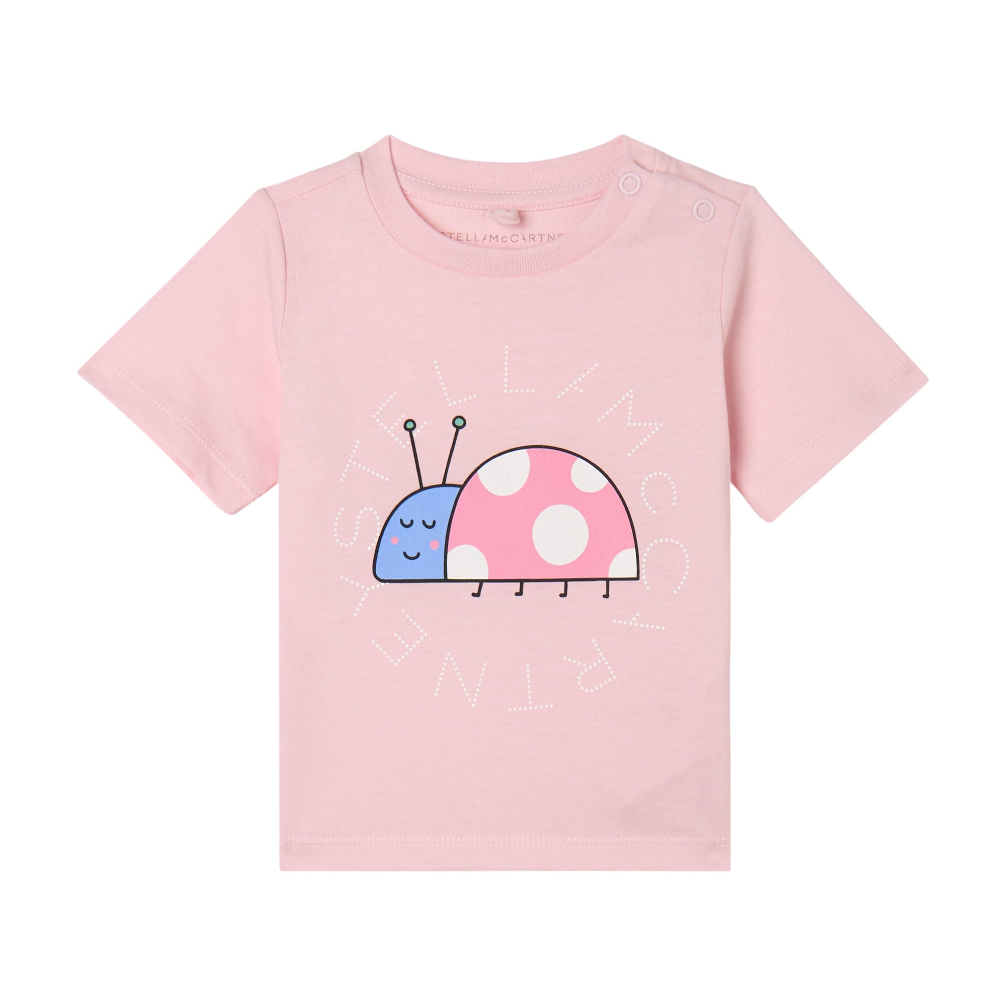 Stella McCartney Kids-Baby Girl Ss T-Shirt With Ladybug Logo Disk Print