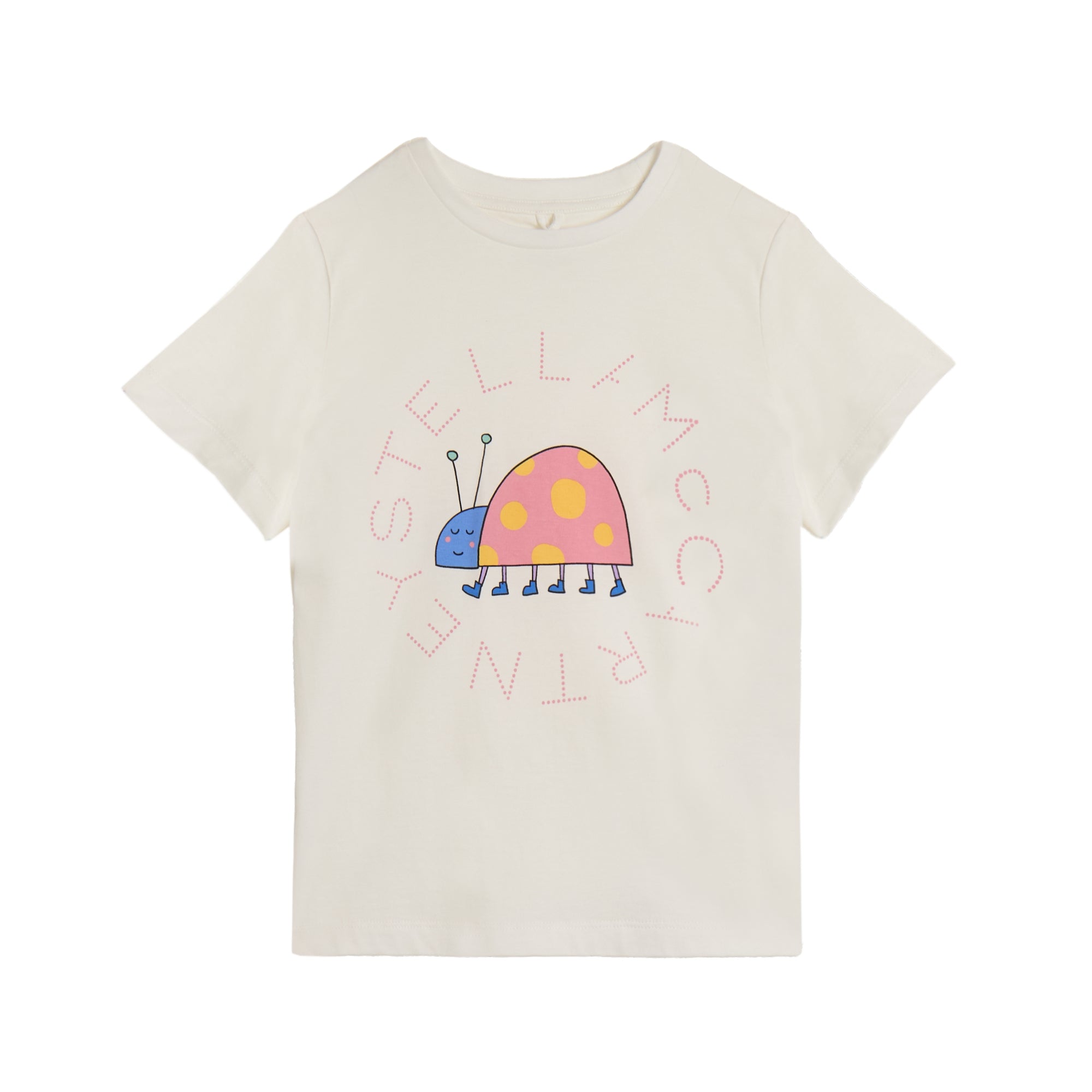 Stella McCartney Kids-Girl Ss T-Shirt With Ladybug Logo Disk Print