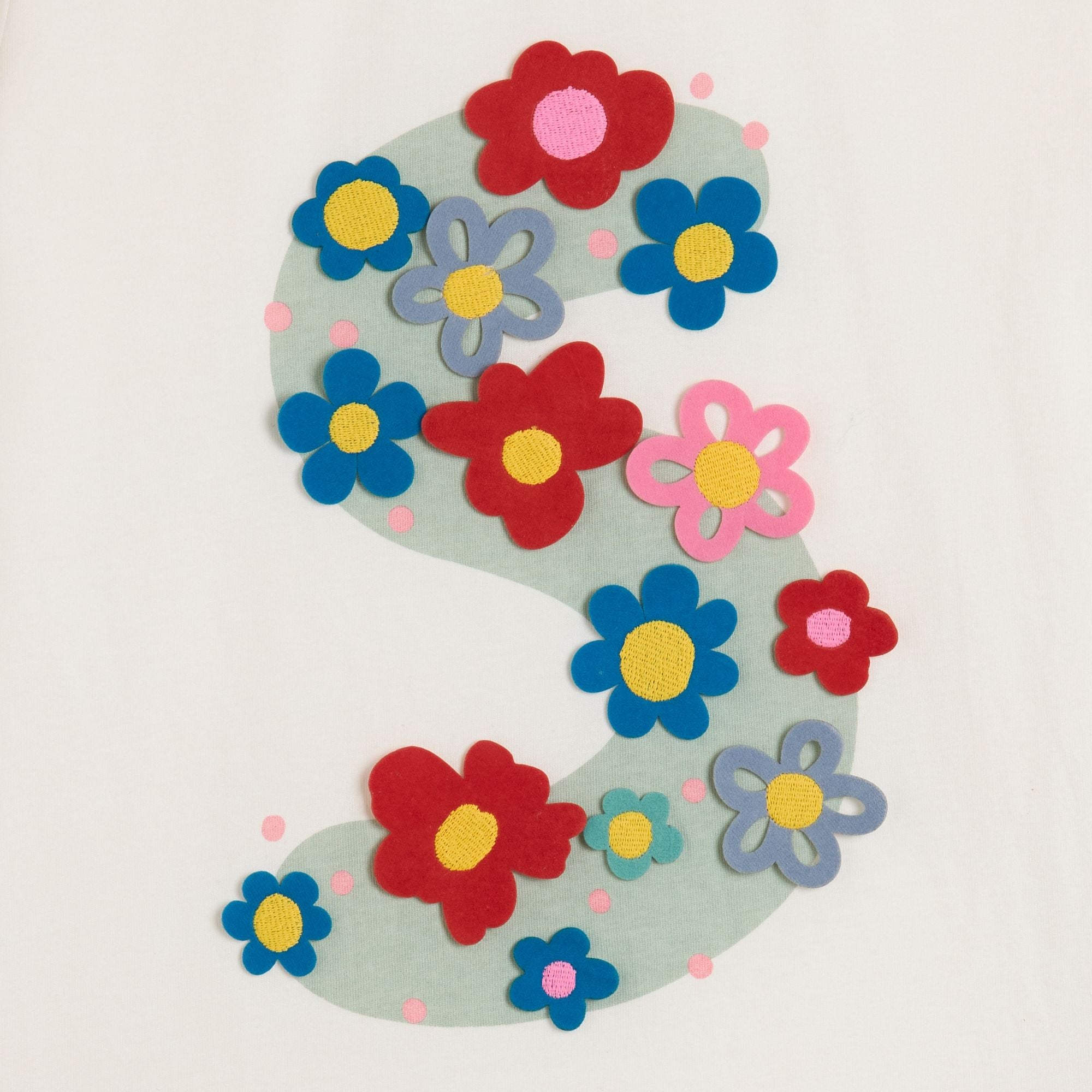 Stella McCartney Kids-Girl Ss T-Shirt With S And Flowers