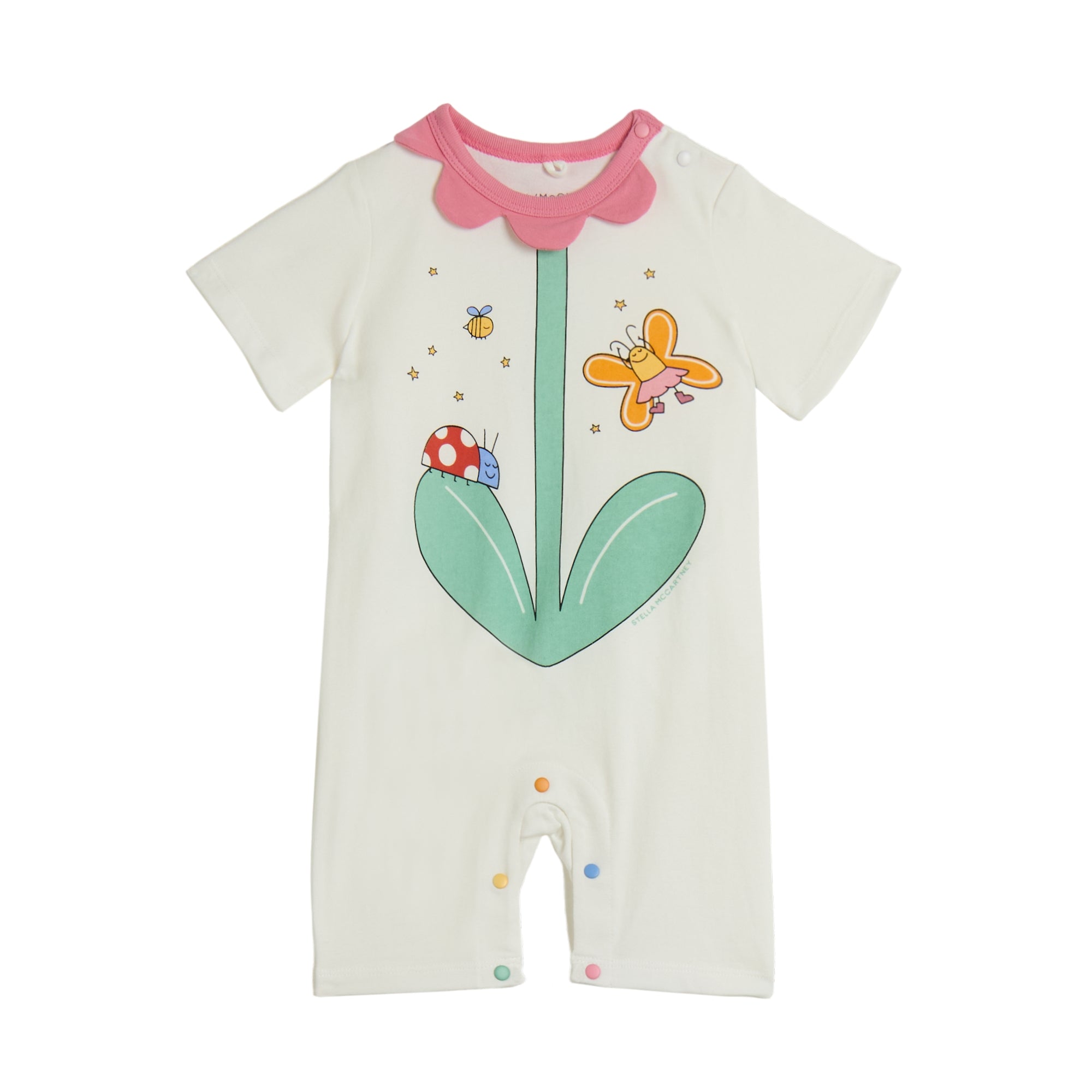 Stella McCartney Kids-Baby Girl Ss Romper With Garden Critters