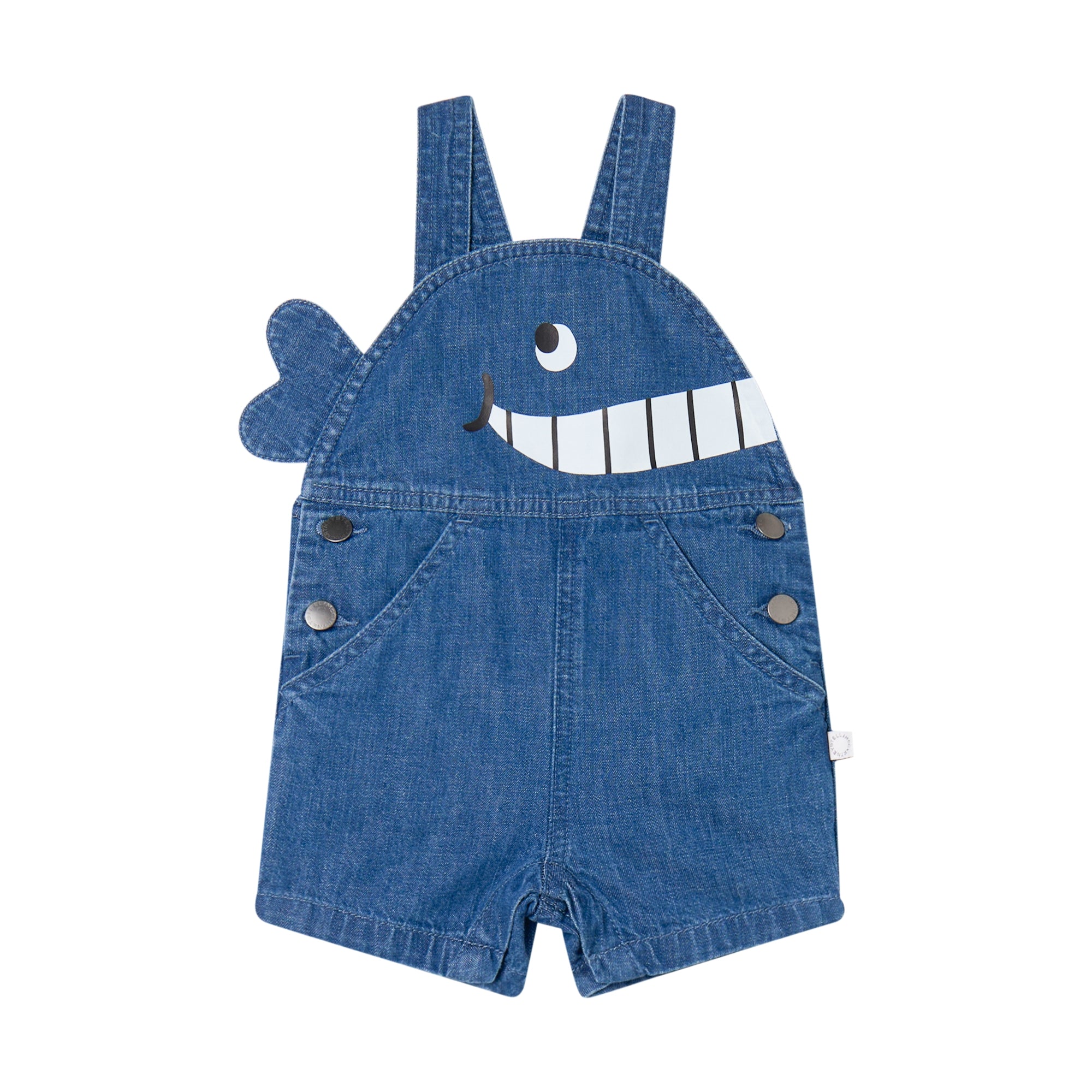 Stella McCartney Kids-Baby Boy Denim Overall With Whale Graphic