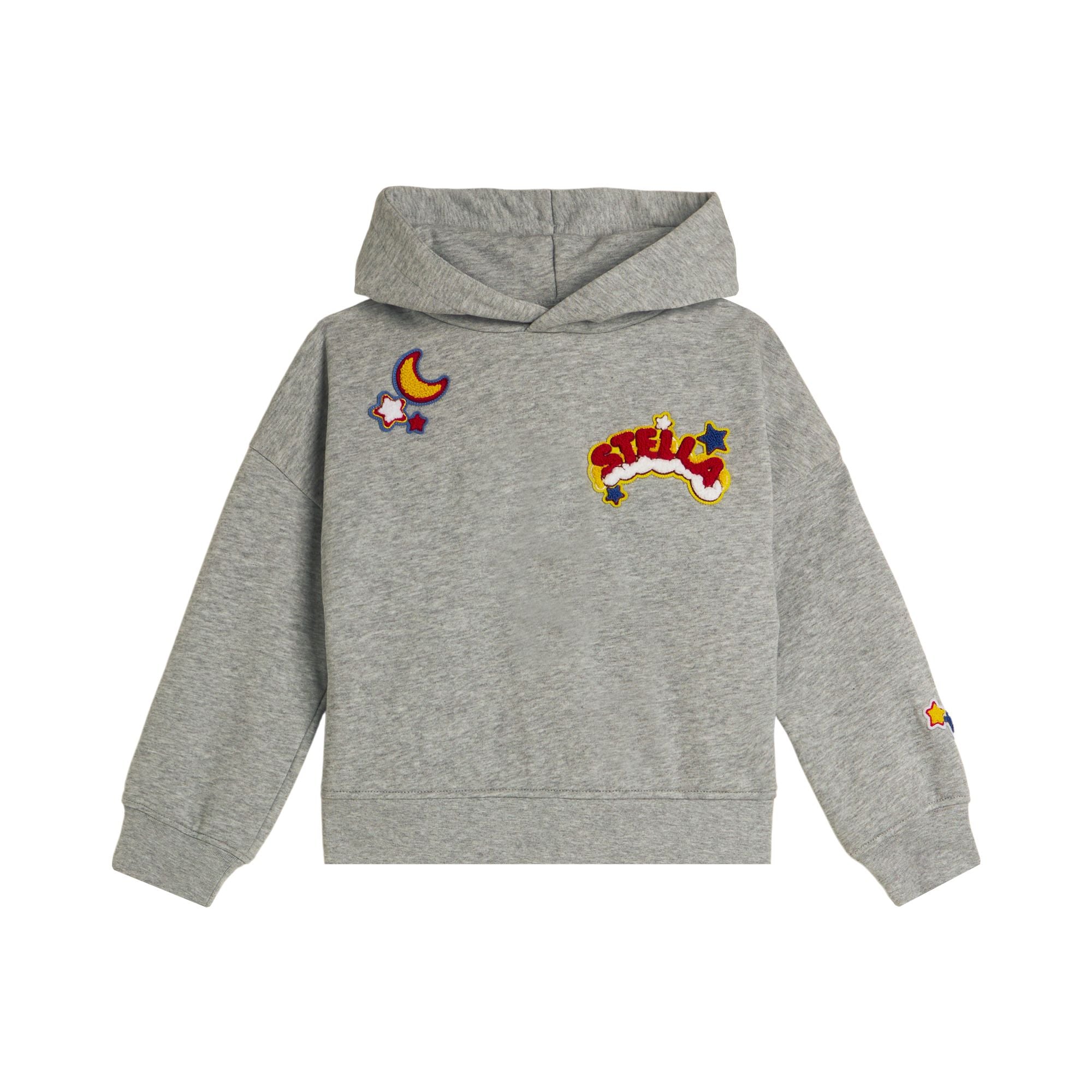 Stella McCartney Kids-Girl Hoodie With Patches Grey