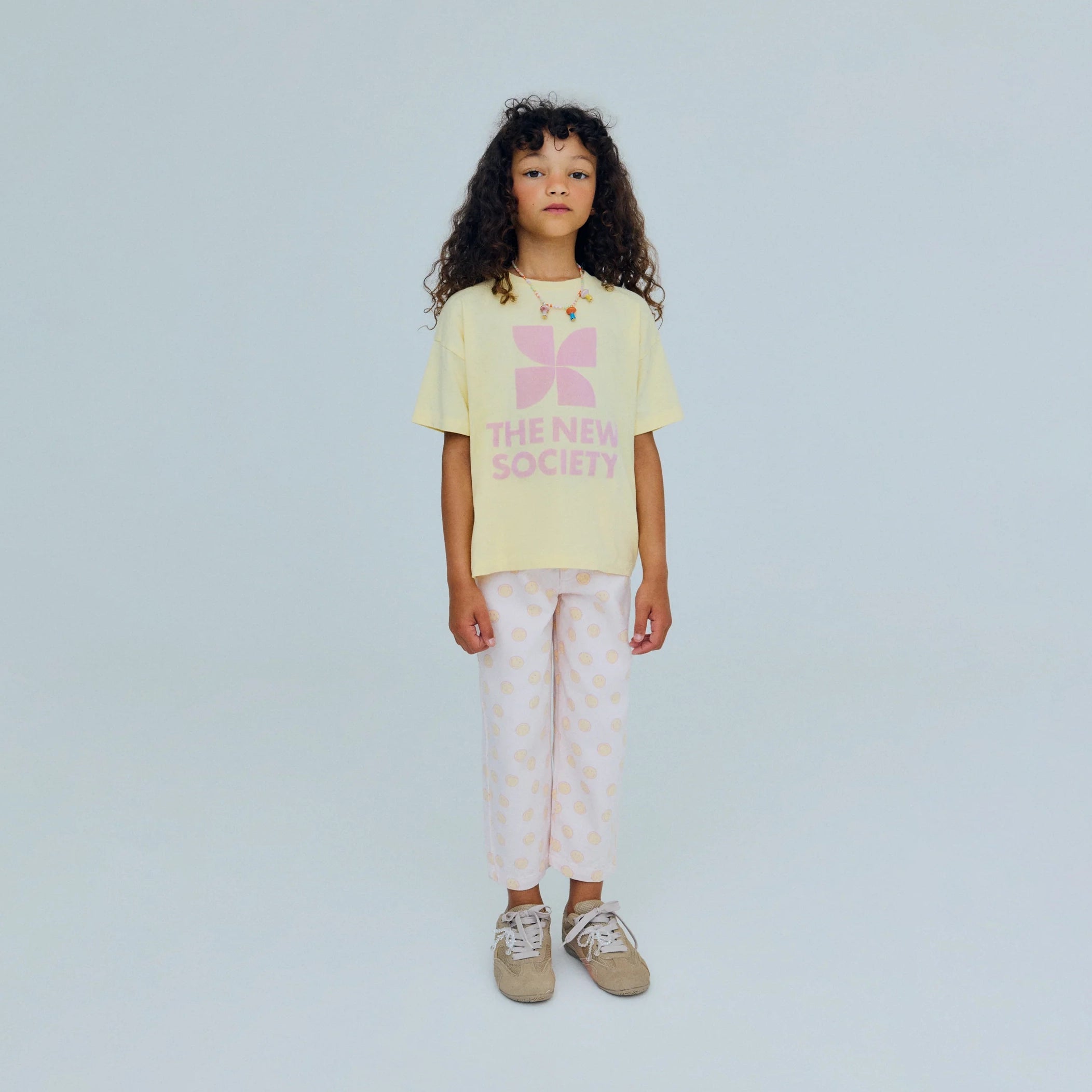 The New Society-Smiley Denim Pant Smiley Print