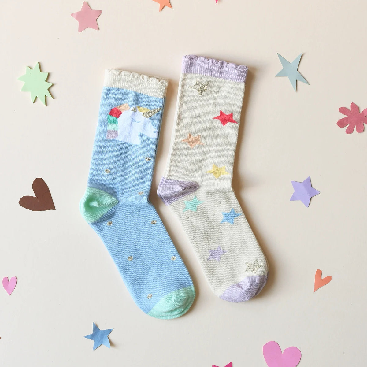 Rockahula Kids-Rainbow Unicorn 2 Pack Socks