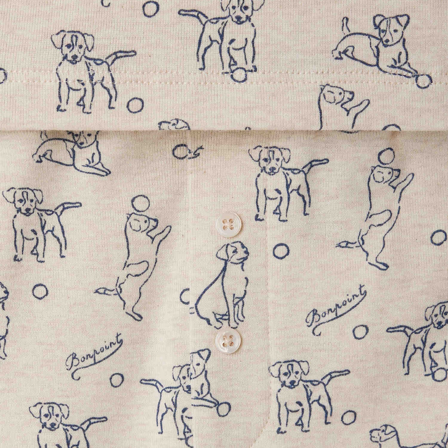 Bonpoint-Planet two-piece organic cotton pajamas