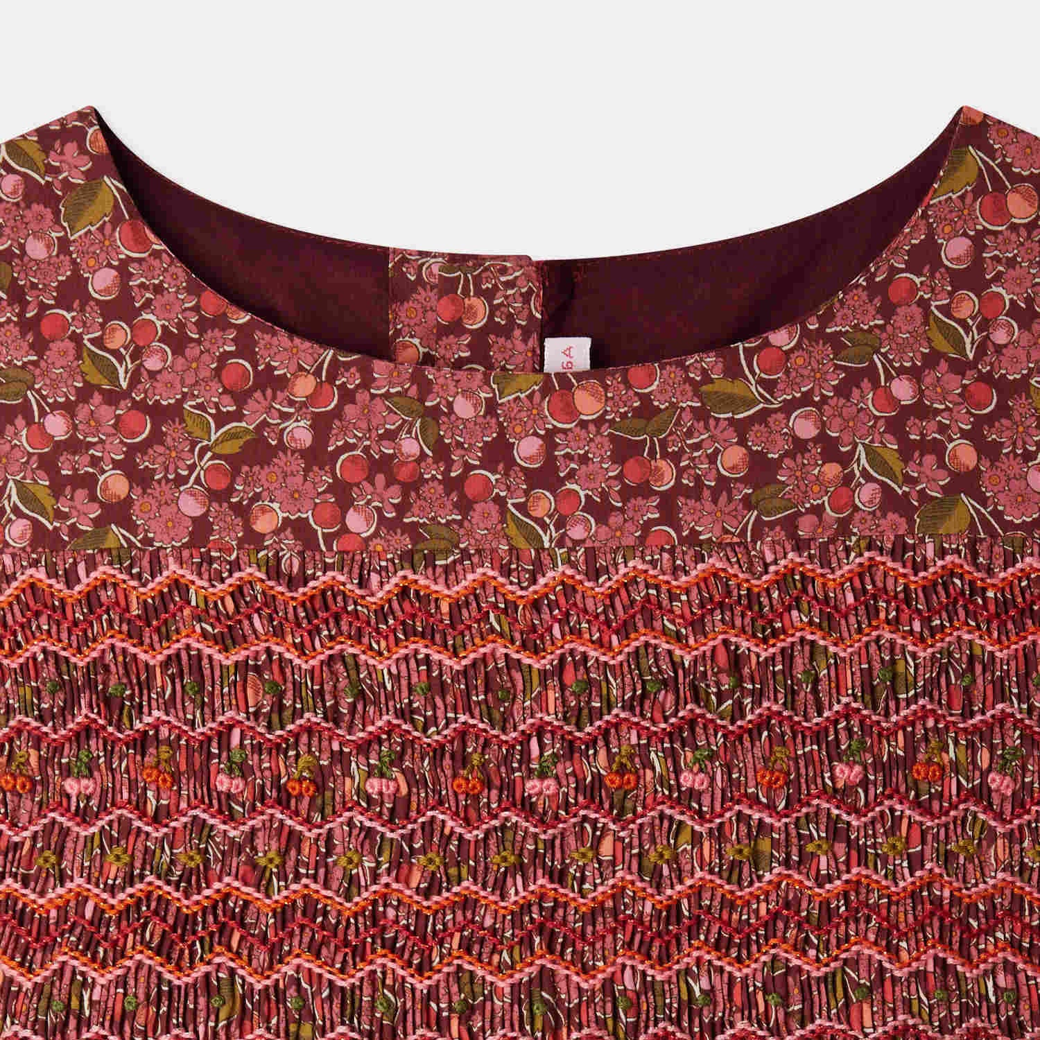 Bonpoint-Smocked and embroidered Duchess dress in Liberty fabric