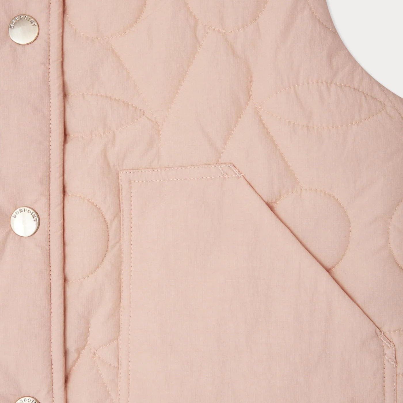 Bonpoint-Pink Jilian sleeveless quilted jacket
