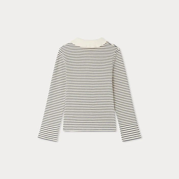 Bonpoint-Juanna Polo Shirt With Collar In Organic Cotton