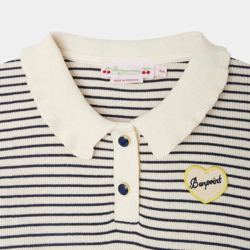 Bonpoint-Juanna Polo Shirt With Collar In Organic Cotton