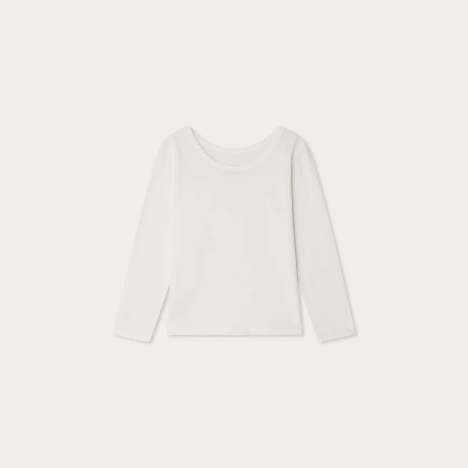 Bonpoint-Jibou T-shirt embroidered with golden cherry beads in organic cotton