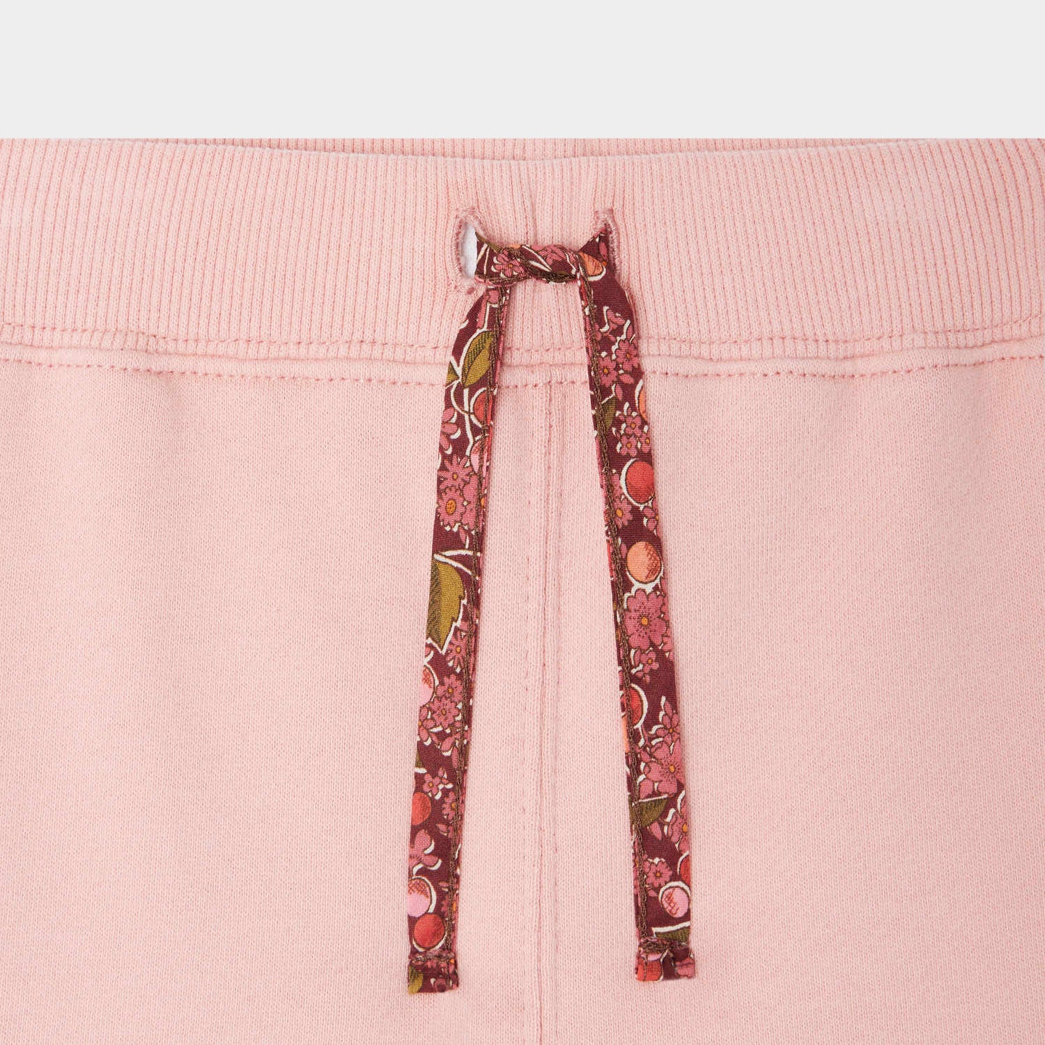 Bonpoint-Bambo jogging pants with Liberty fabric drawstring in organic cotton