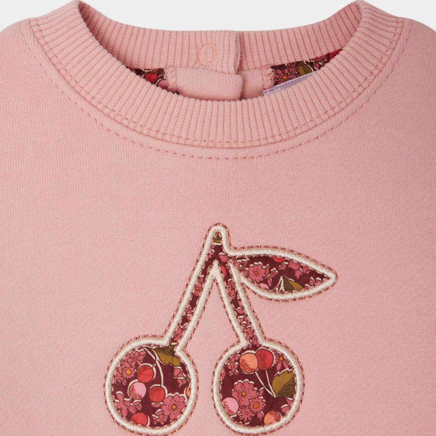 Bonpoint-Dahlia sweatshirt with cherry in Liberty fabric