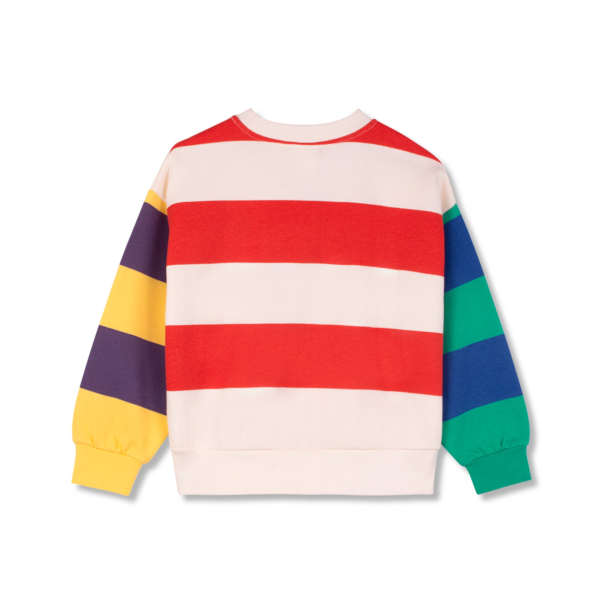 Wynken-Parasol Sweat Organic Cotton Piller Red / Ecru Stripes