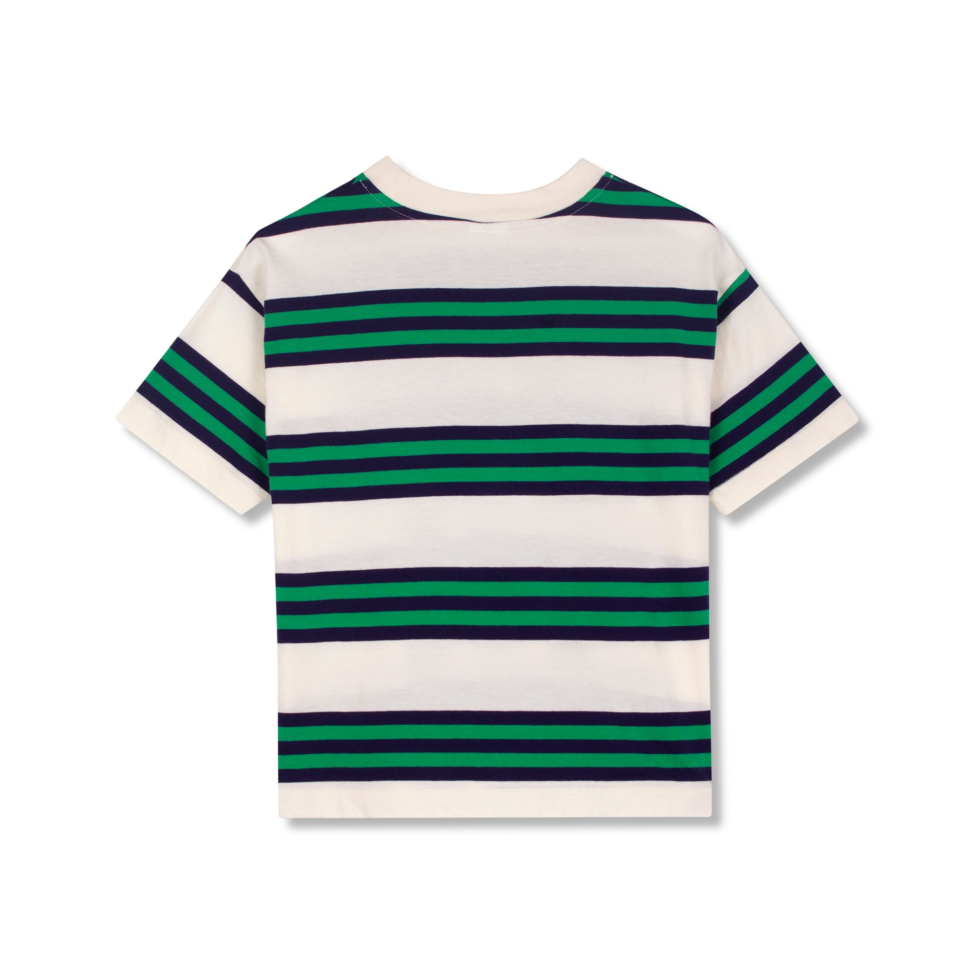 Wynken-Kids Triple Stripe Tee Organic Cotton Navy / Green