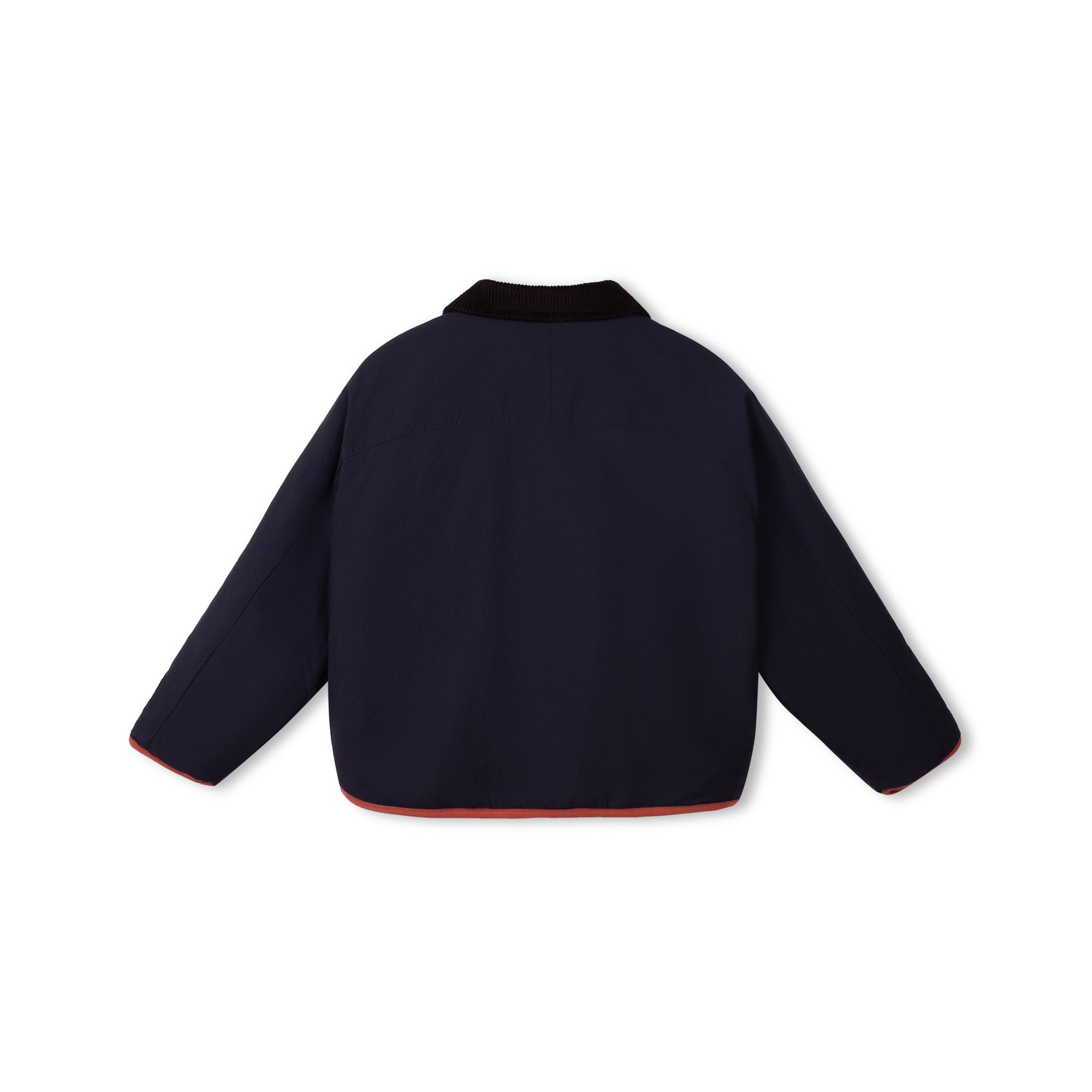 Wynken-Kids Fuzzy Reversible Jacket Navy Rusty Bear