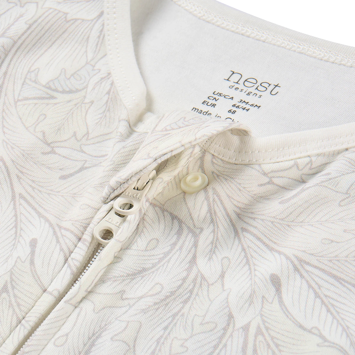 Nest Designs-0.5 TOG Swaddle Sleep Bag Acanthus Fired Biscuit