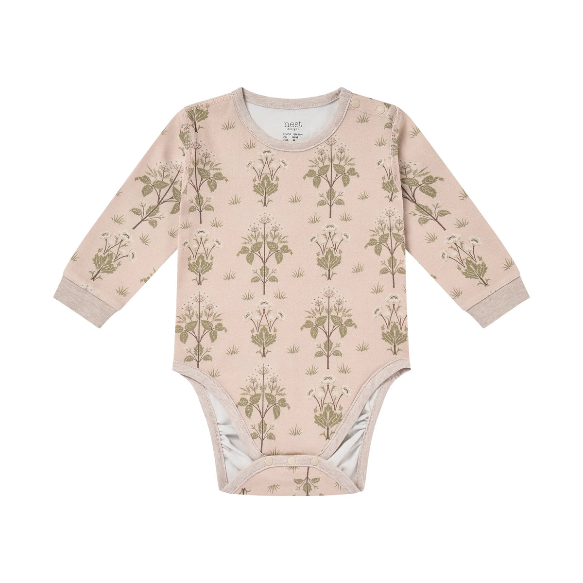 Nest Designs-Long Sleeve Onesie Meadow Sweet