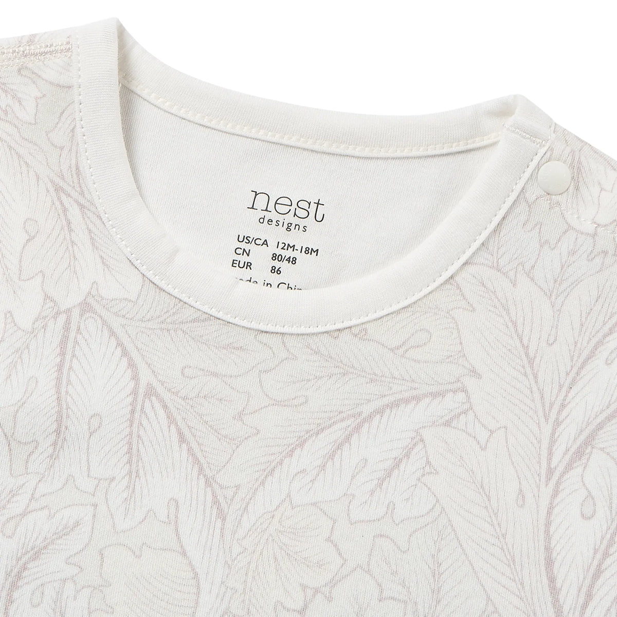 Nest Designs-Long Sleeve Onesie Acanthus Fired Biscuit