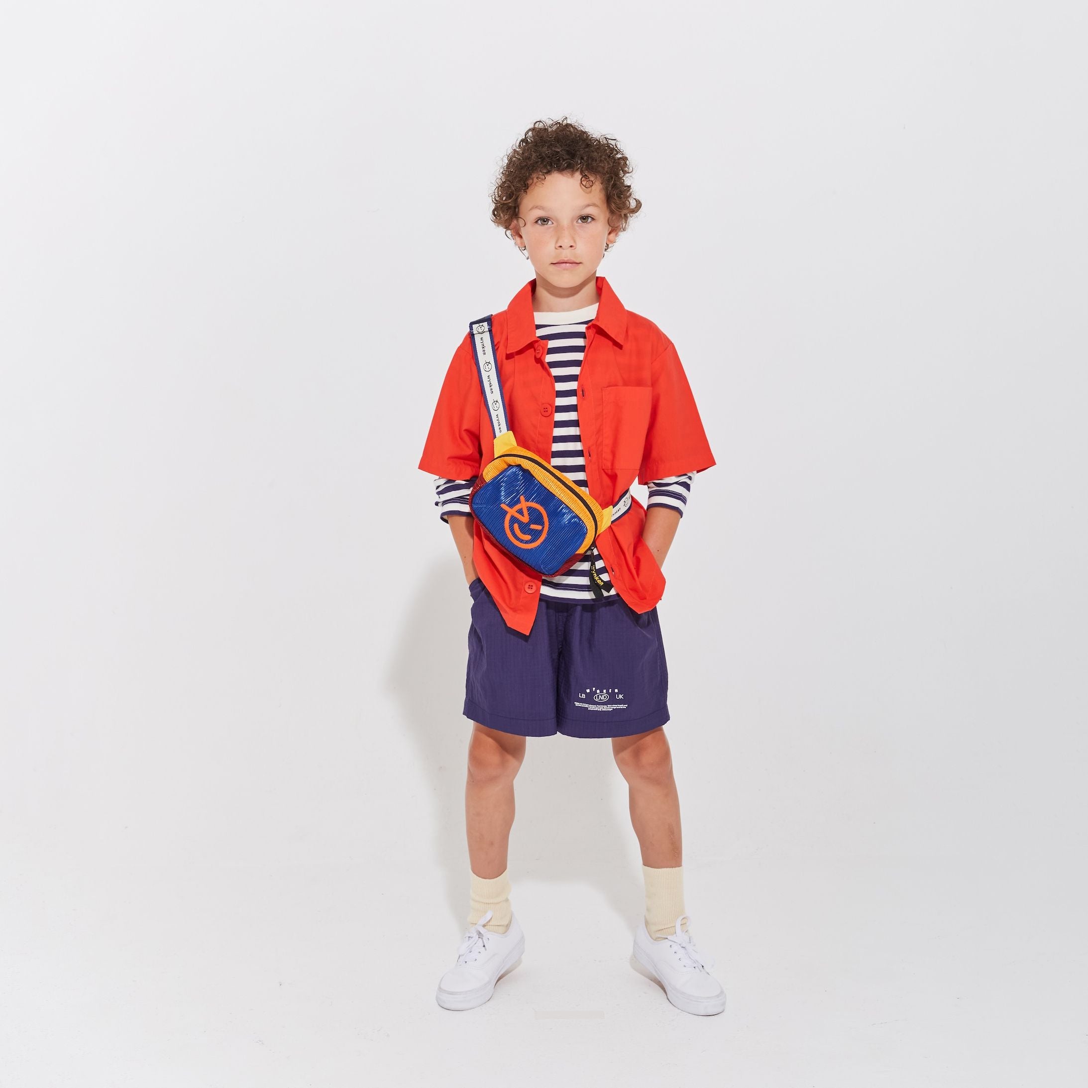 Wynken-Kids Wynken Long Sleeve Pocket Tee Organic Cotton Night Navy / Ecru