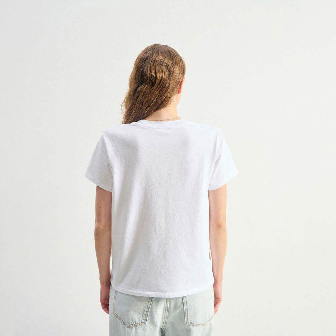 American Vintage-Women T-Shirt Mc Col Rond Ykobow Blanc
