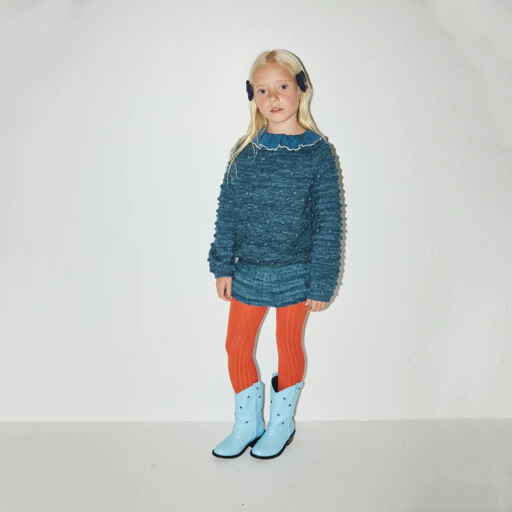 Misha & Puff-Original Popcorn Sweater Blue Smoke