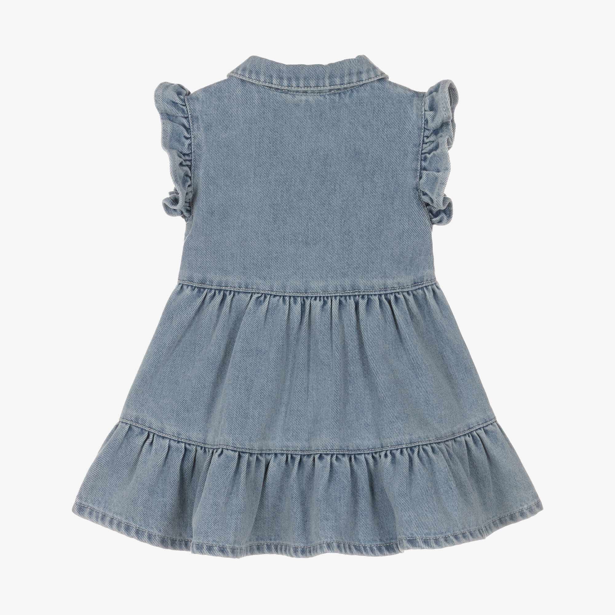 Moschino-Baby Girls Denim Dress Iced Blue