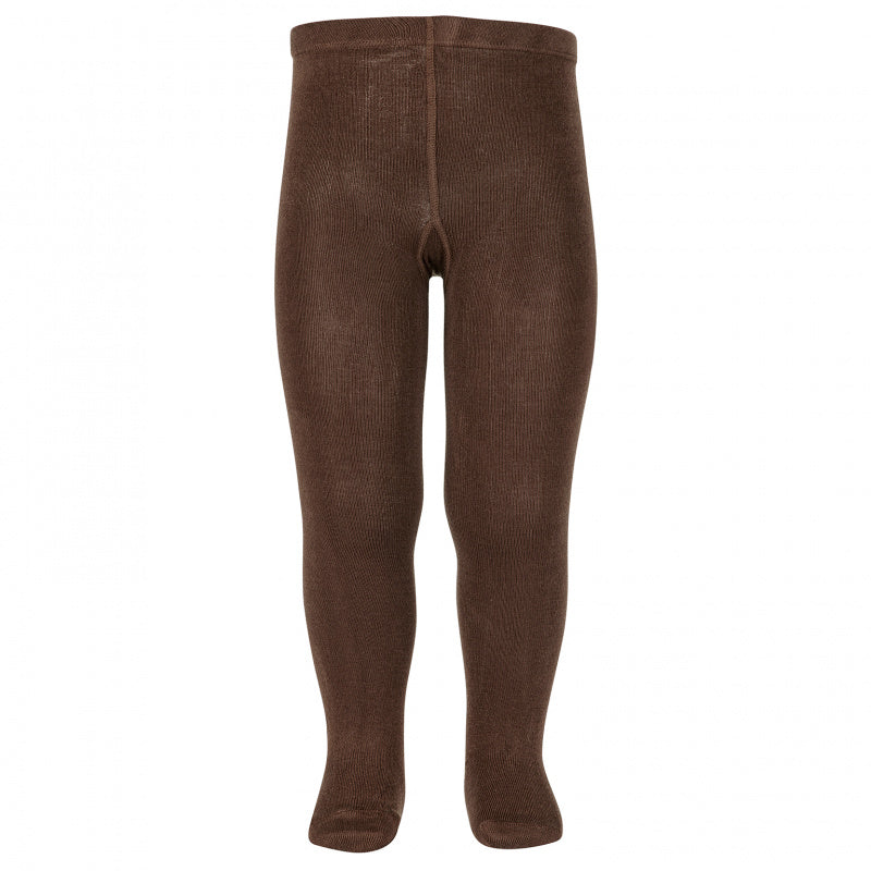 Plain stitch basic tights chestnut 383