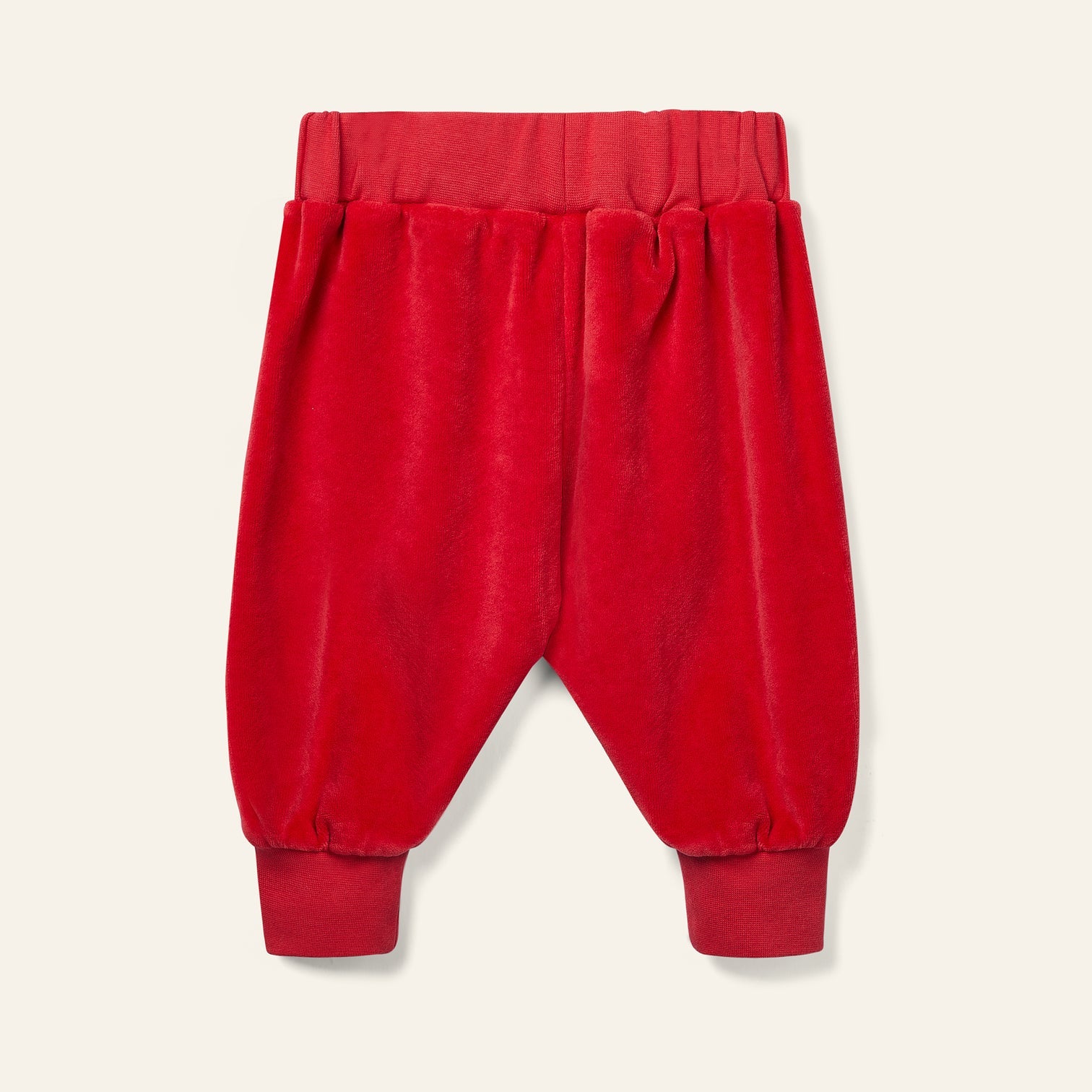 Wynken-Mini Sloth Pant Ladybird Red Velour