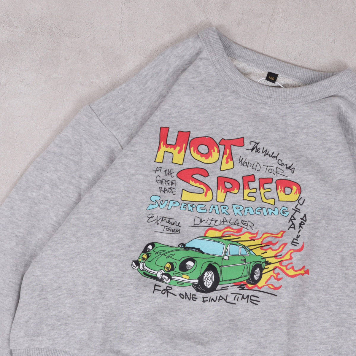 Markey's-Print Crew Neck Sweatshirt Gray Heather