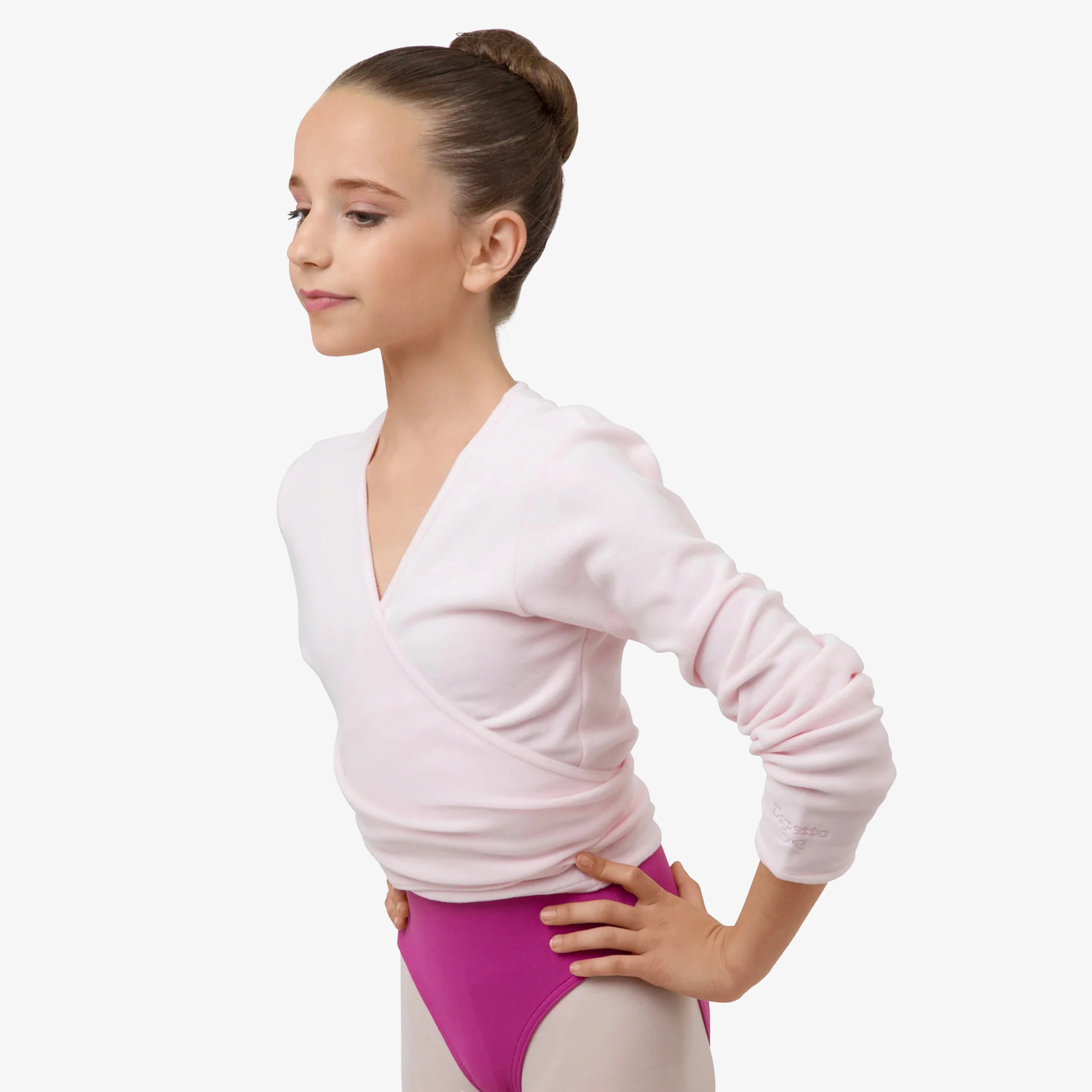 Repetto-Polar Fleece Wrap-Over Pale Pink