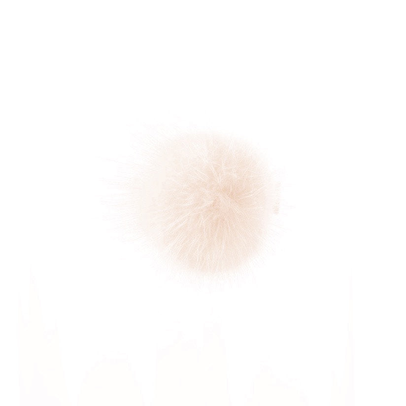 Olilia-Large Mink Puff Clip-Nude