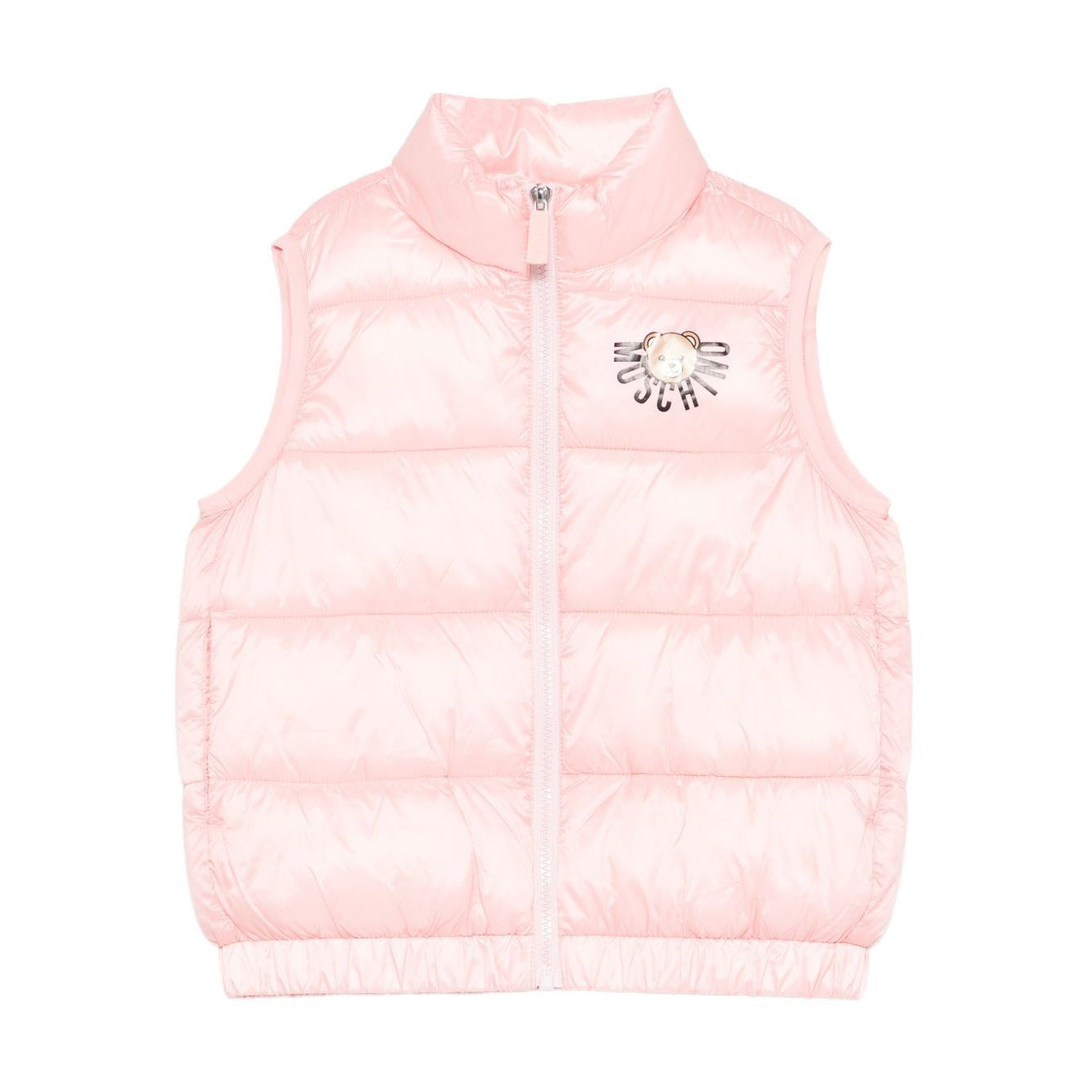 Moschino-Kids Padded Gilet-Sugar Rose