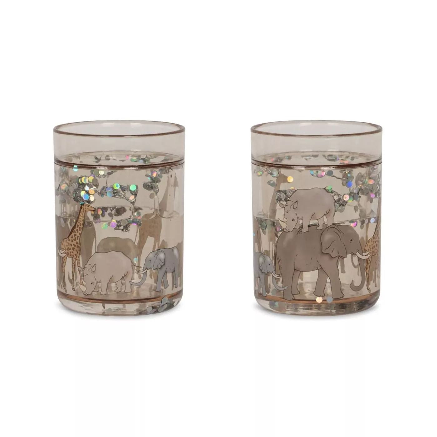 Konges Sløjd-2 Pack Glitter Cups Safari