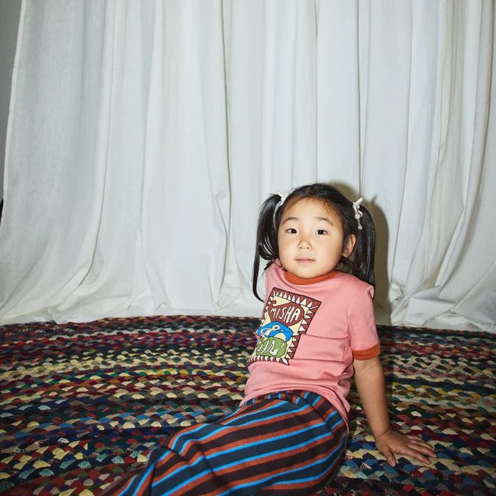 Misha & Puff-Groovy Paisley Ringer Tee Rosewood