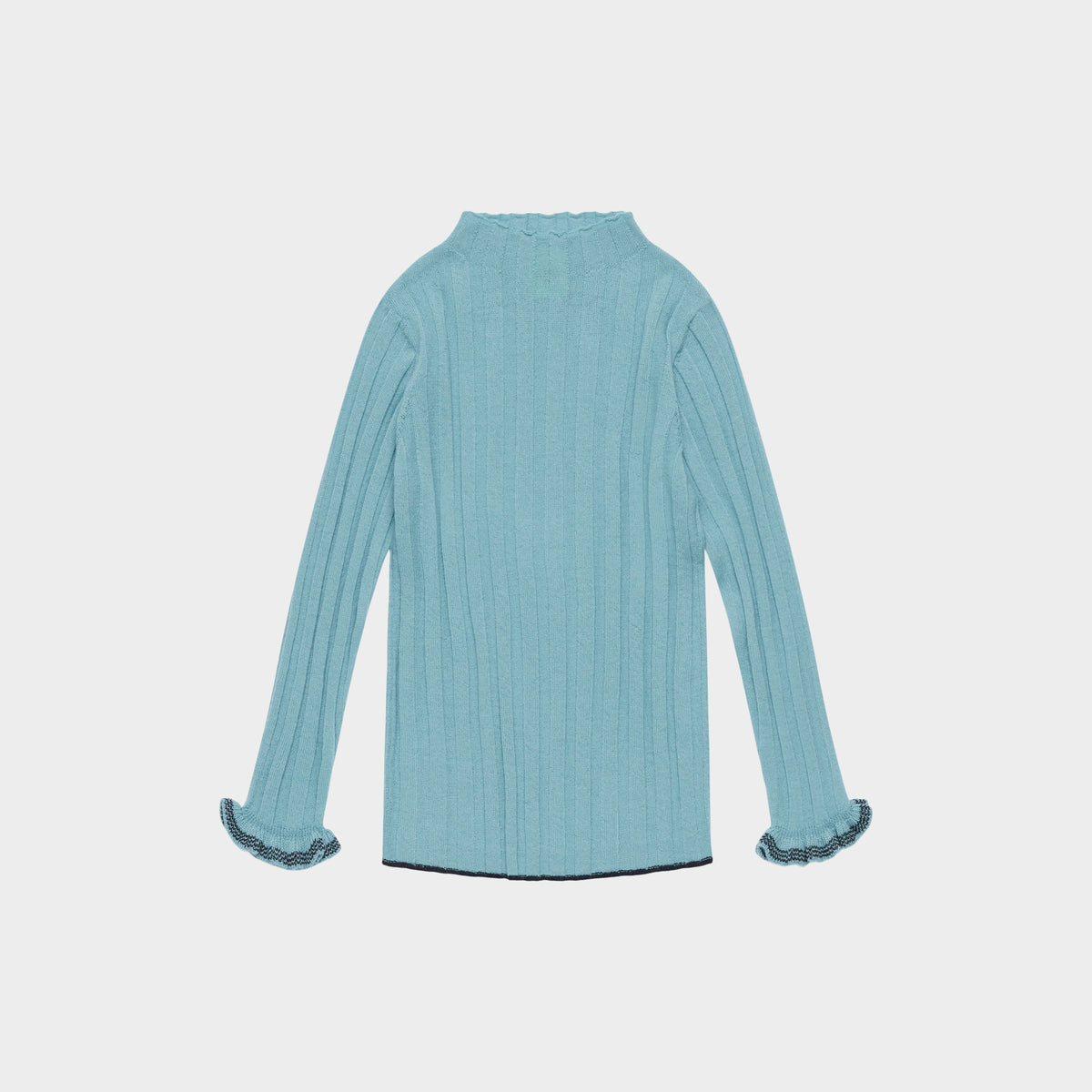 FUB-High Neck Blouse Light Teal