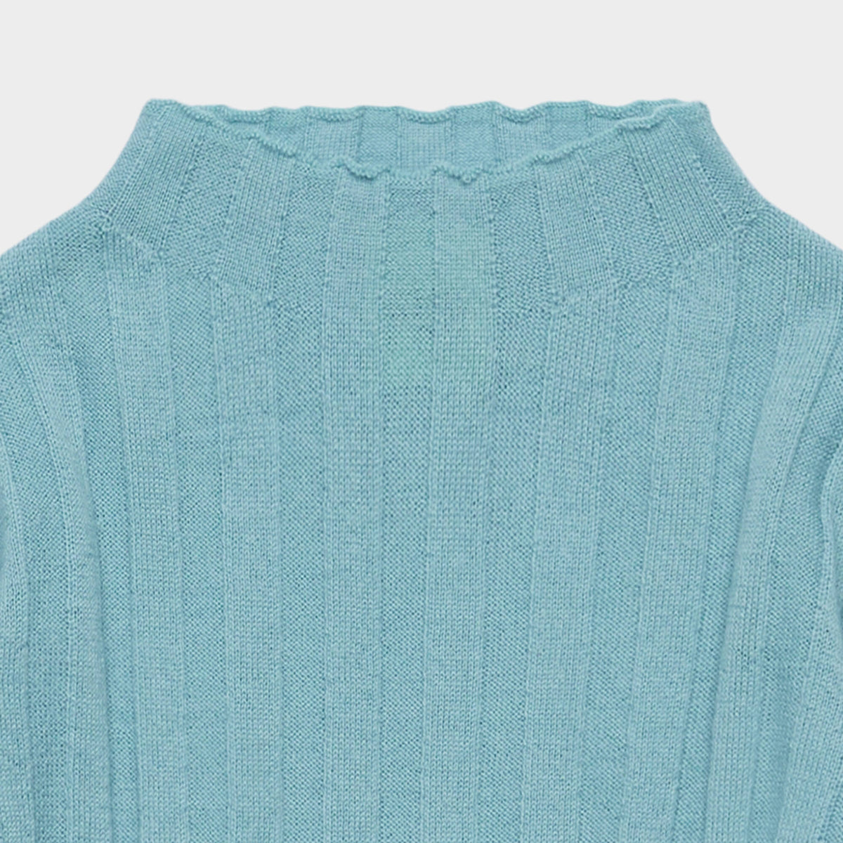 FUB-High Neck Blouse Light Teal