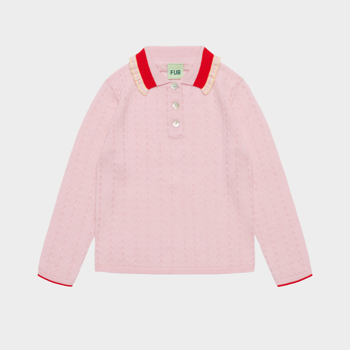 FUB-Pointelle Polo Rose Quartz