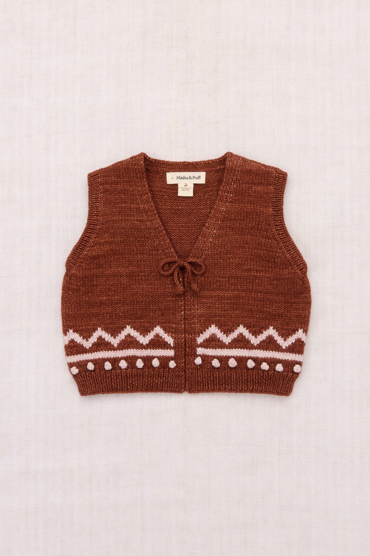 Misha & Puff-Zig Zag Vest Cedar