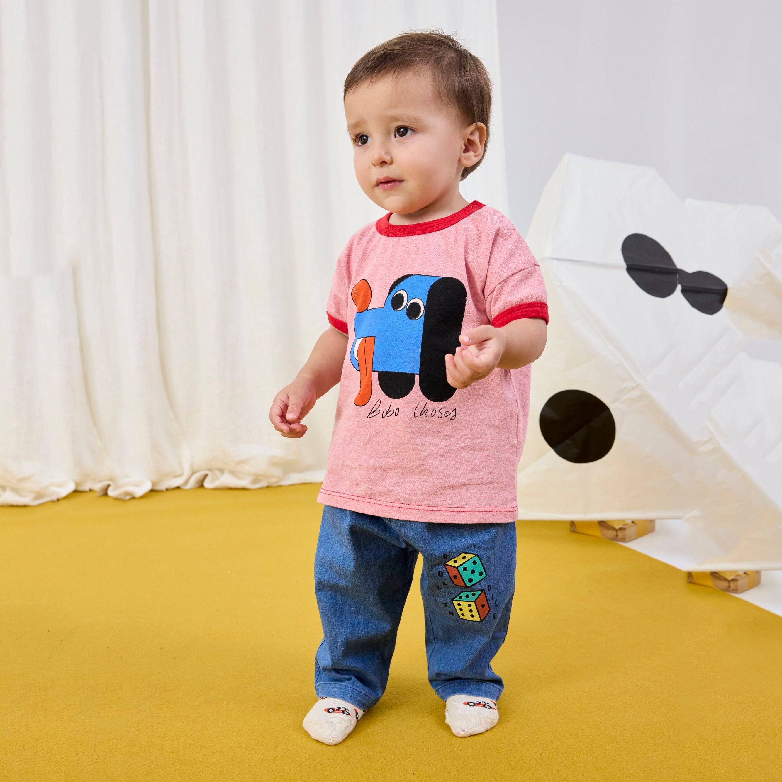 Bobo Choses-Baby Roll The Dice Light Denim Pants