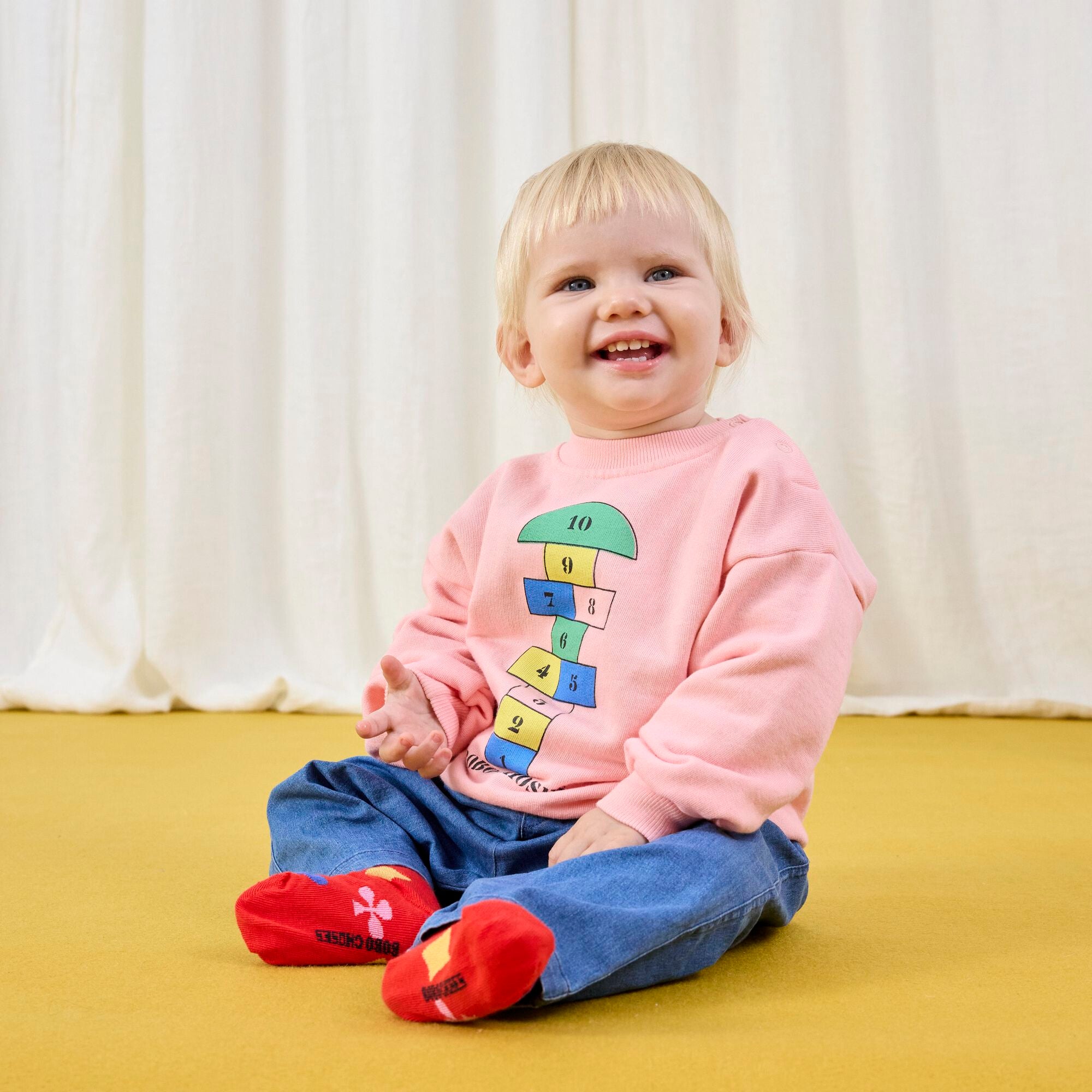 Bobo Choses-Baby Roll The Dice Light Denim Pants