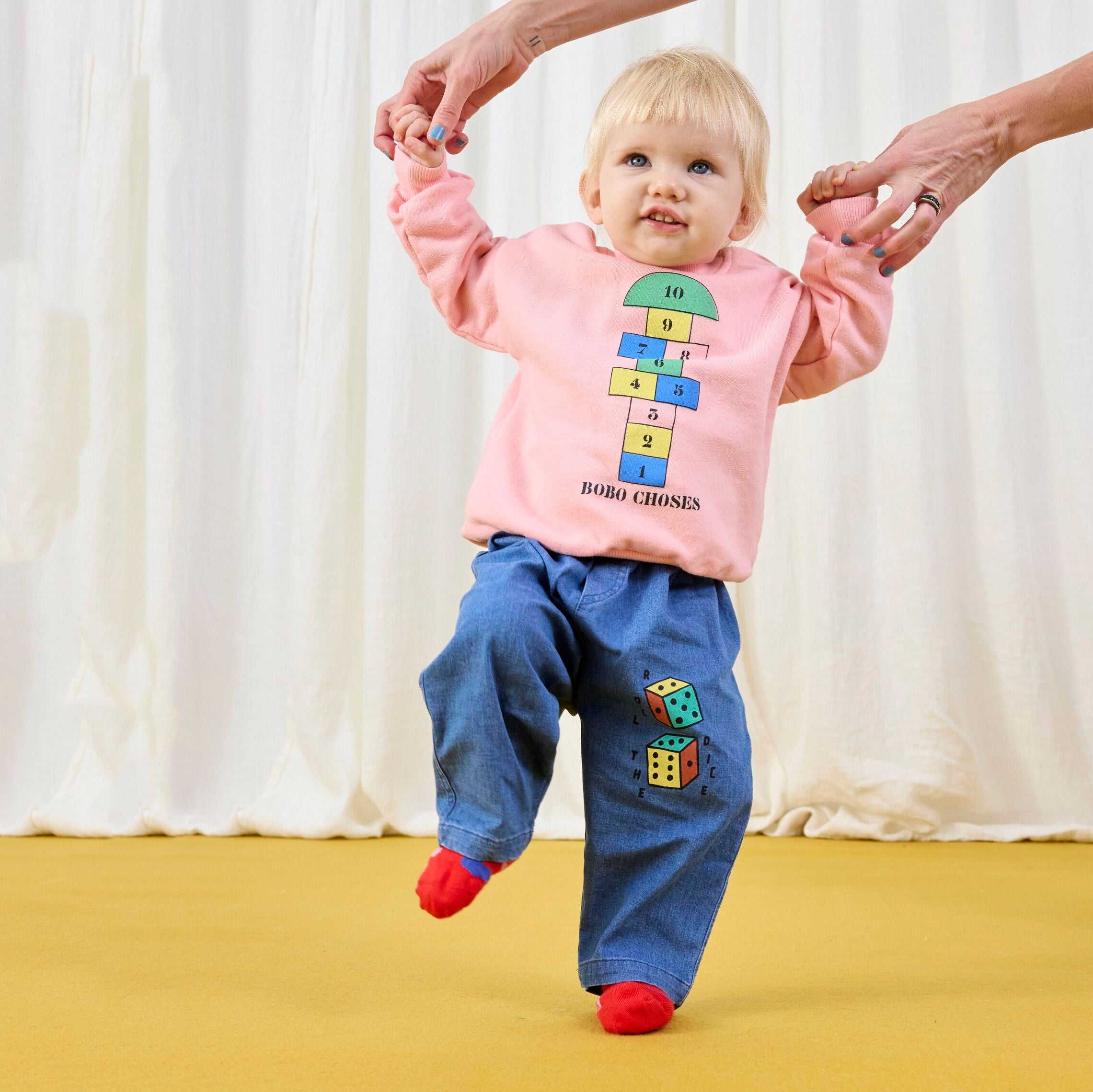 Bobo Choses-Baby Roll The Dice Light Denim Pants