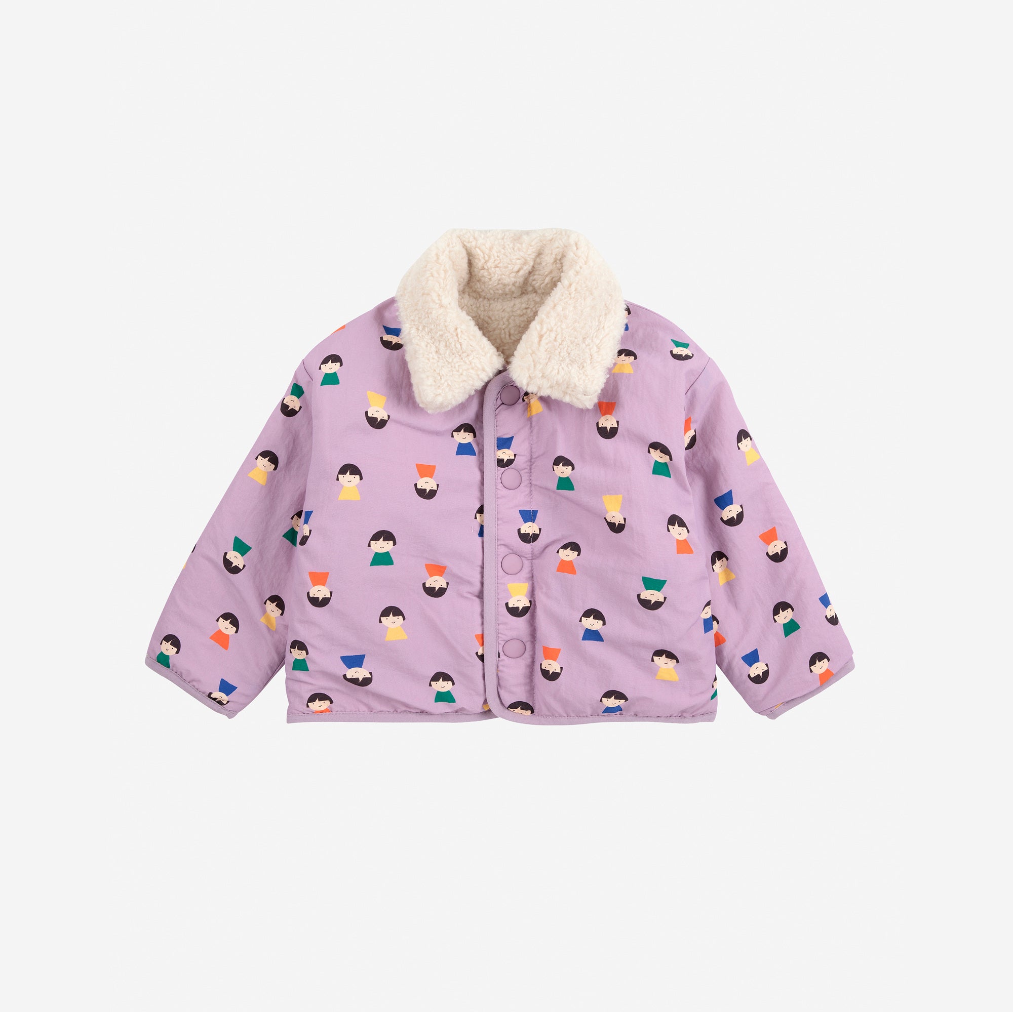 Bobo Choses-Baby Game Pawns All Over Reversible Sheepskin Jacket