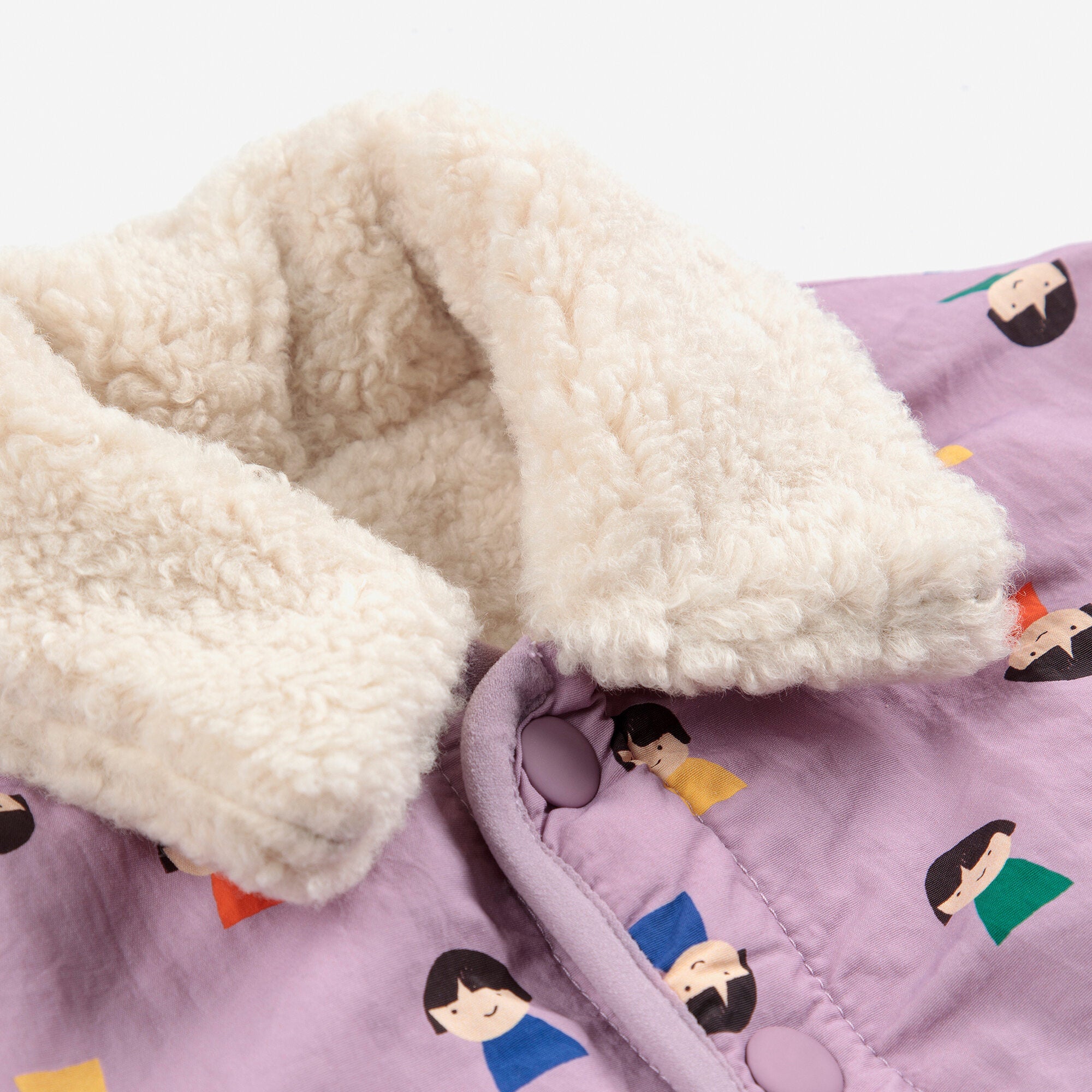 Bobo Choses-Baby Game Pawns All Over Reversible Sheepskin Jacket
