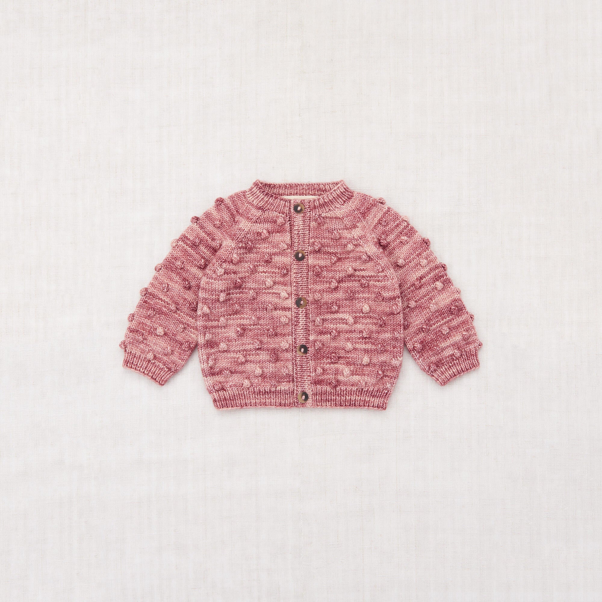 Misha & Puff-Baby Popcorn Cardigan Prairie Rose