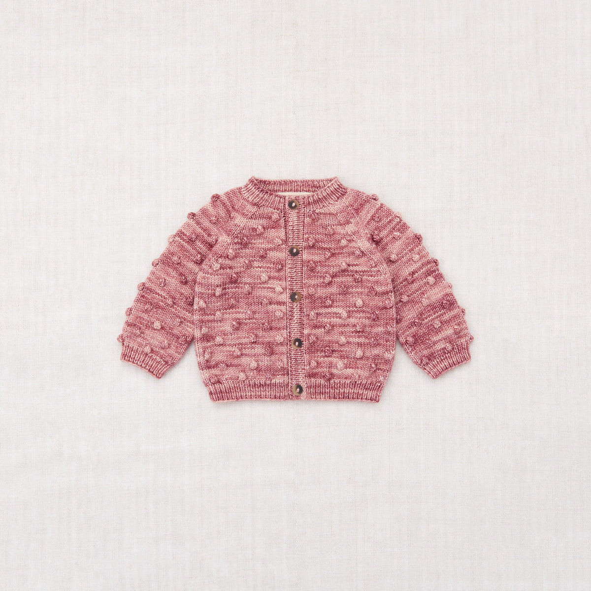 Misha & Puff-Baby Popcorn Cardigan Prairie Rose