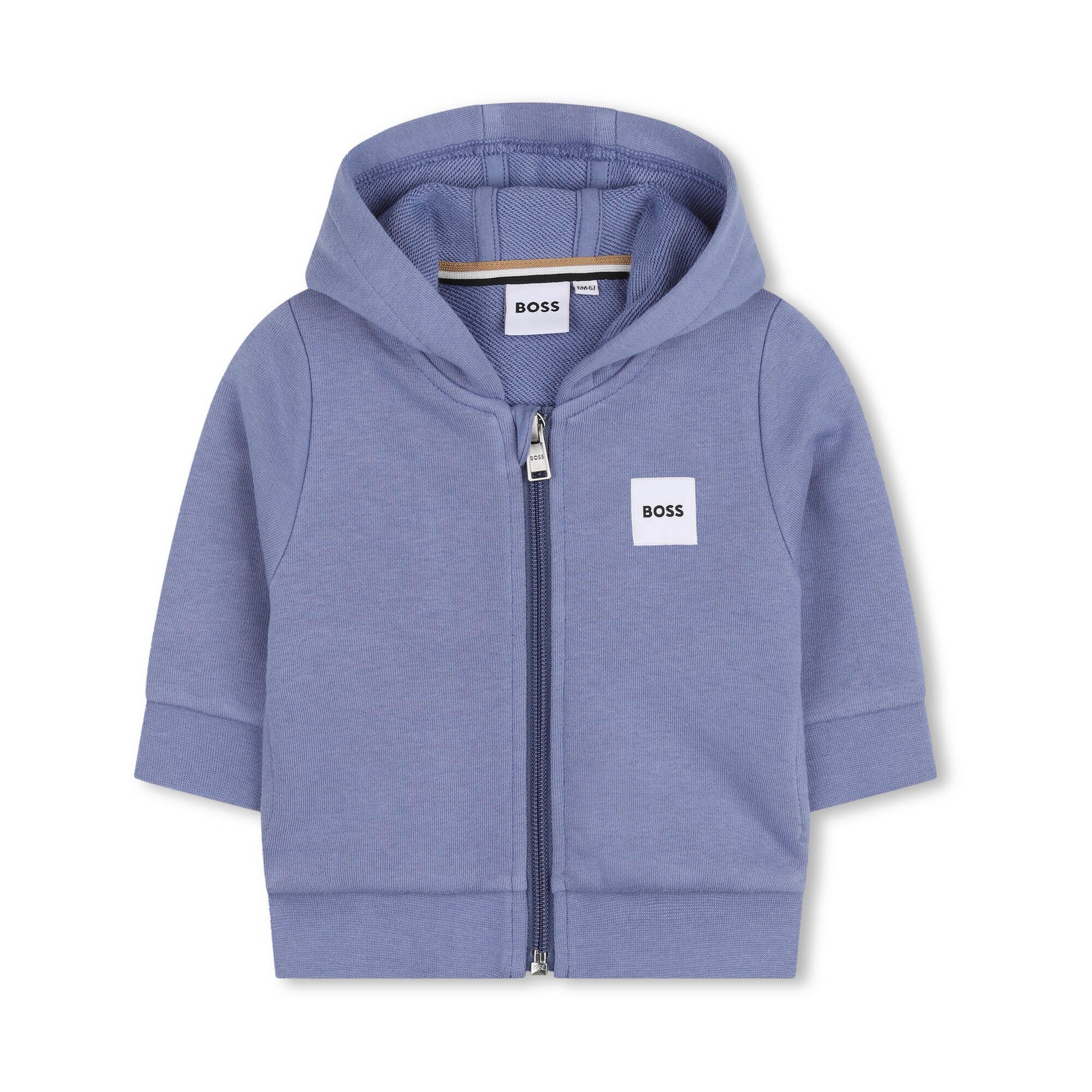 Boss-Hooded Cardigan Lavender Blue