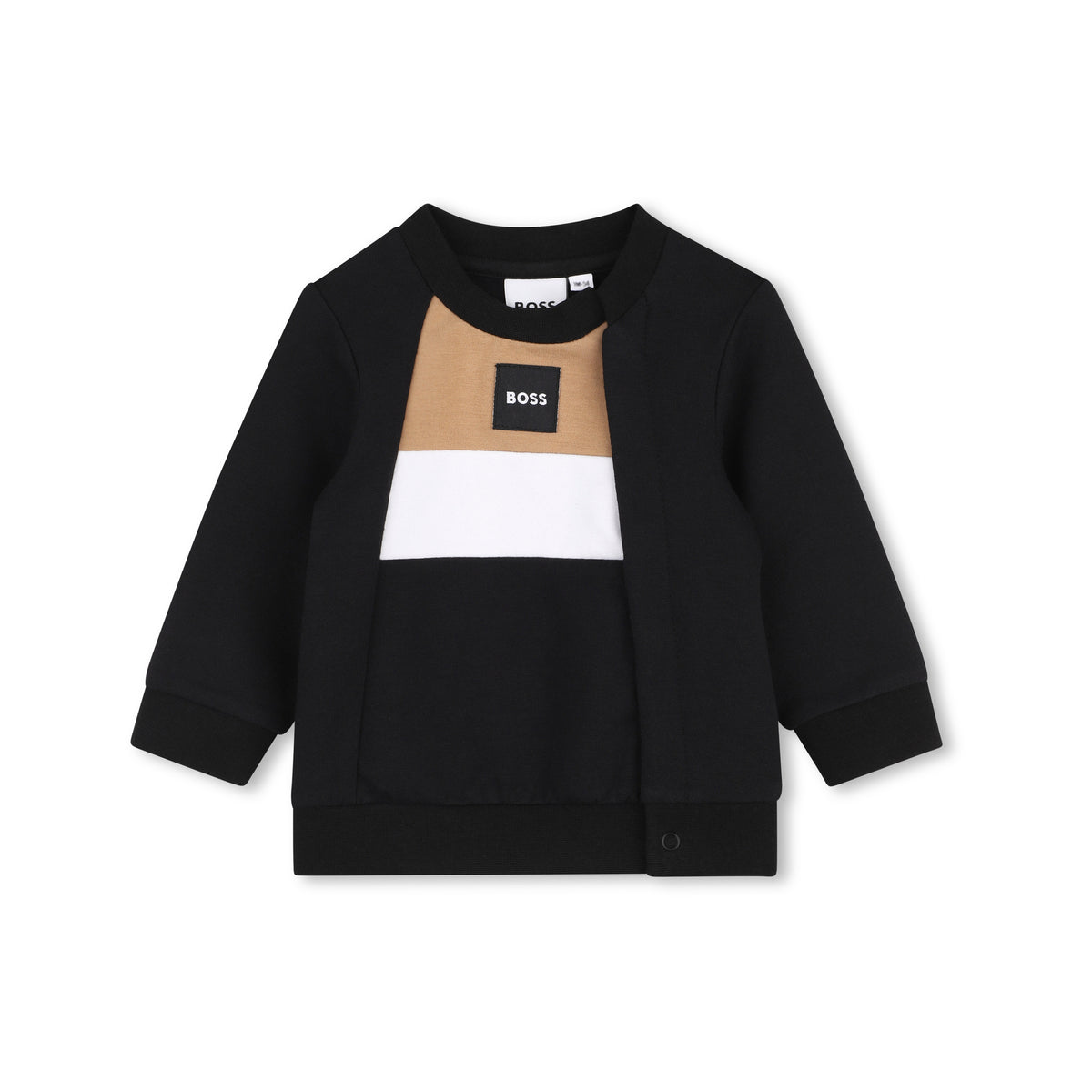 Boss-Giftset 2Pc Colorblock Sweatshirt & Sweatpants Black