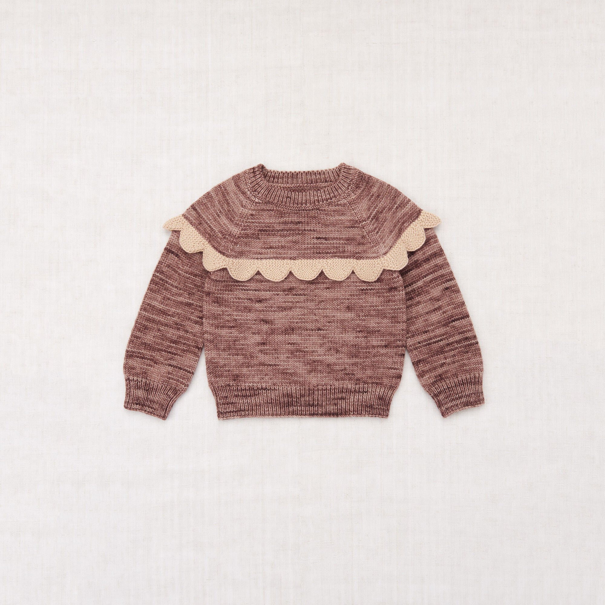 Misha & Puff-Scallop Yoke Sweater Affogato